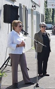 inauguration des plaques sur l'atelier de peinture/ sculpture de ses parents a Rambouillet